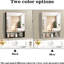 Miroir de rangement pour salle de bain de 30 po de largeur et 24 po de profondeur avec armoire, structure en aluminium, noir, tablettes réglables pour structure d'armoire de toilette, rangement