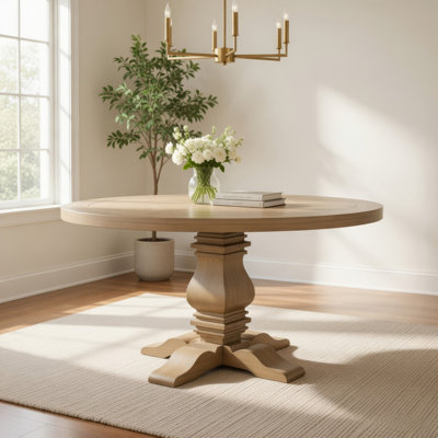Melida Round Solid Wood Dining Table