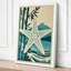 Starfish and Wave Japandi - Wrapped Canvas-655049775-655049781