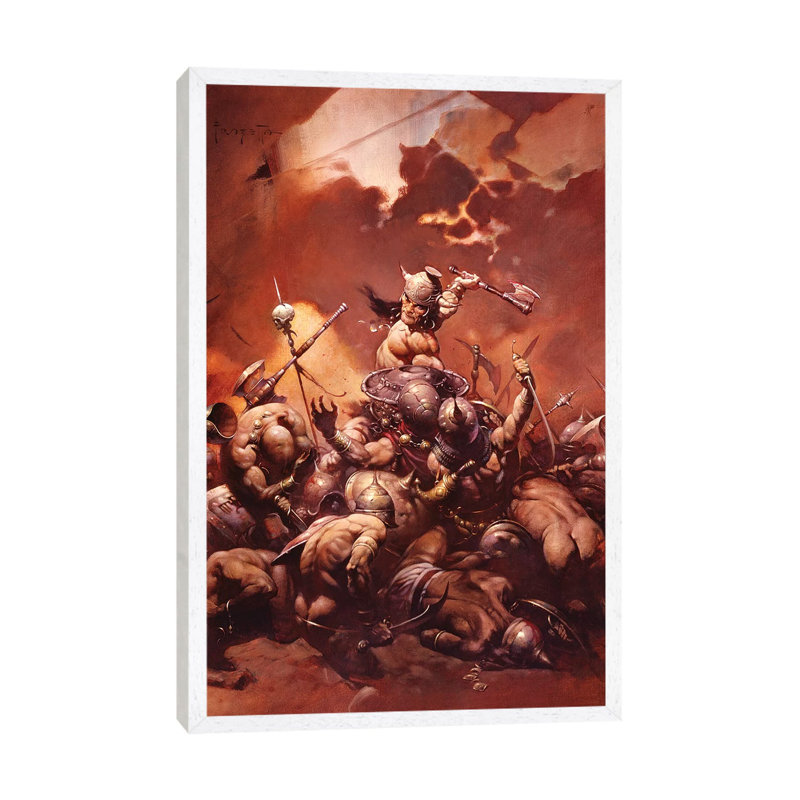 Destroyer 1 Piece Wall Art on Canvas, 66.04 cm H x 45.72 cm W, White Framed Canvas