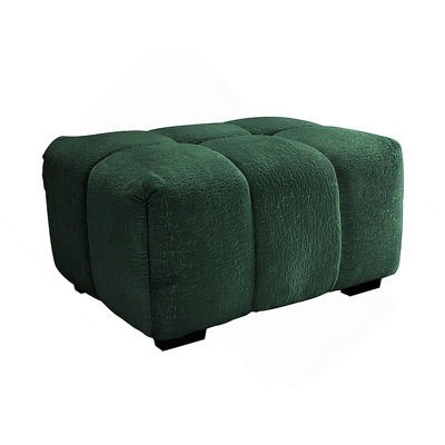 33 canapés vert chenille - repose-pieds