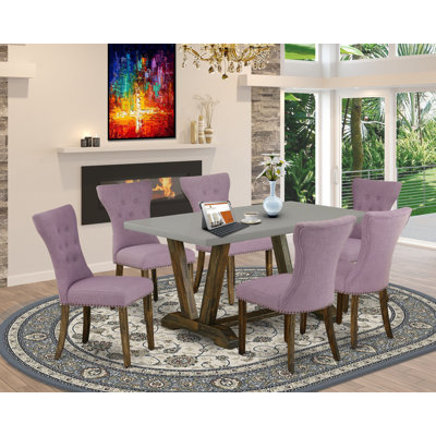 Colesburg 7 - Piece Rubberwood Solid Wood Dining Set