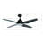 Aria 52" Ceiling Fan with Light and Remote, Modern Black LED Ceiling Fan with Lights, Damp Rated, Indoor/Outdoor Ceiling Fan-1908517405