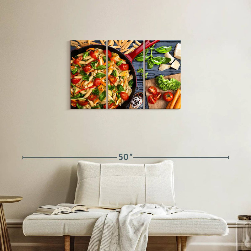 Yarlin Spring Vegetables Pasta, 20" H x 33" W
