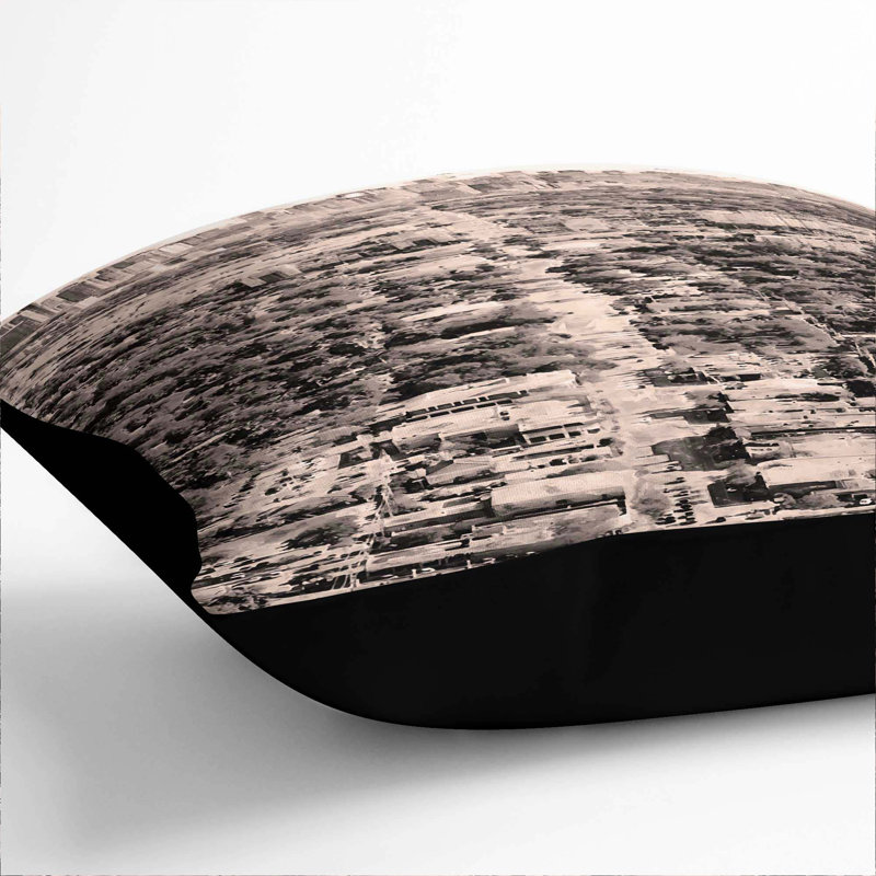 Square Cushion, 55cm H x 55cm W x 20cm D, Black