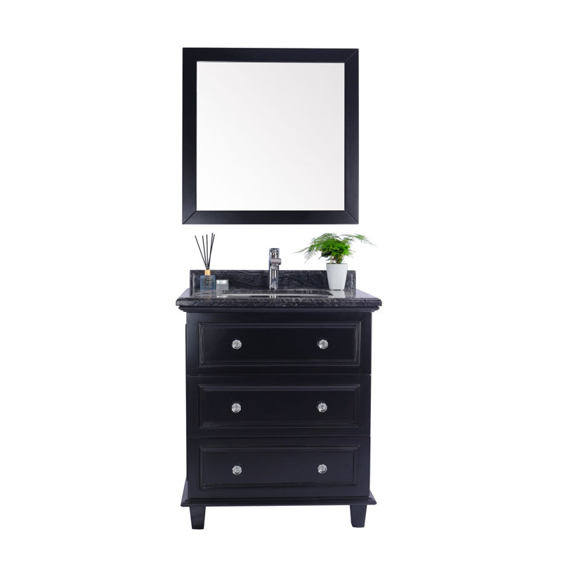 Ensemble de meuble-lavabo simple 30 po Medina, Espresso, Bois noir