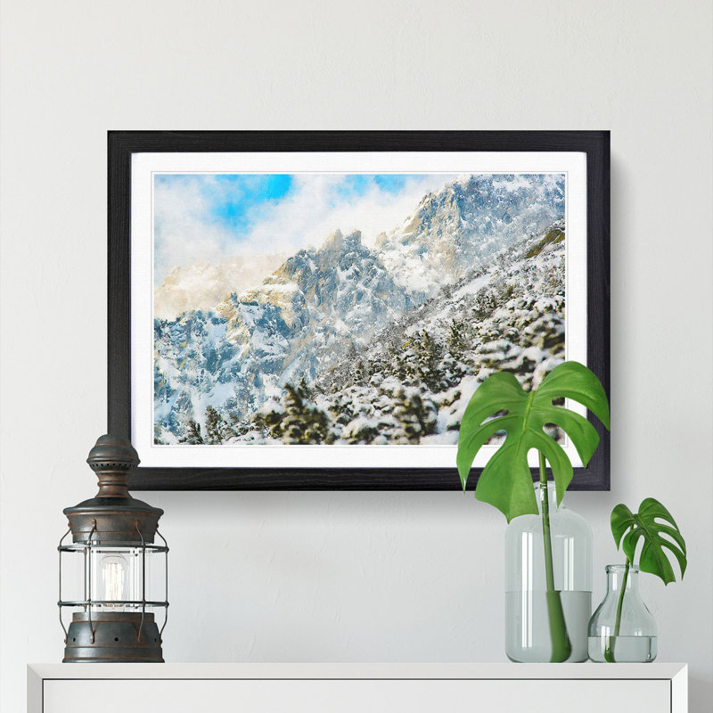 The Tatra Mountains in Slovakia - Picture Frame Painting Print, Black Framed, 62cm H x 87cm W x 2cm D