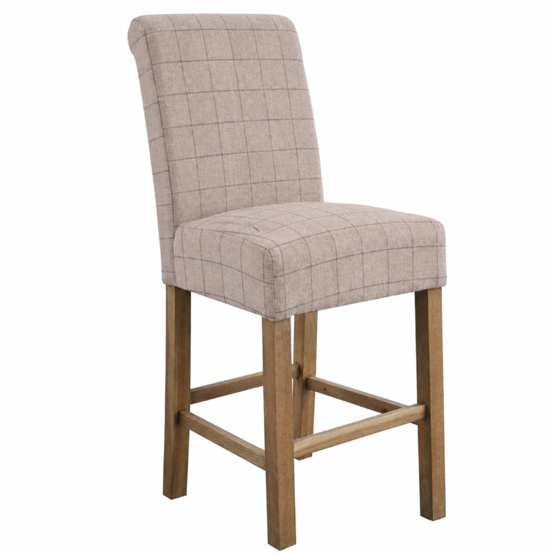 Fabric Bar Stool - Natural