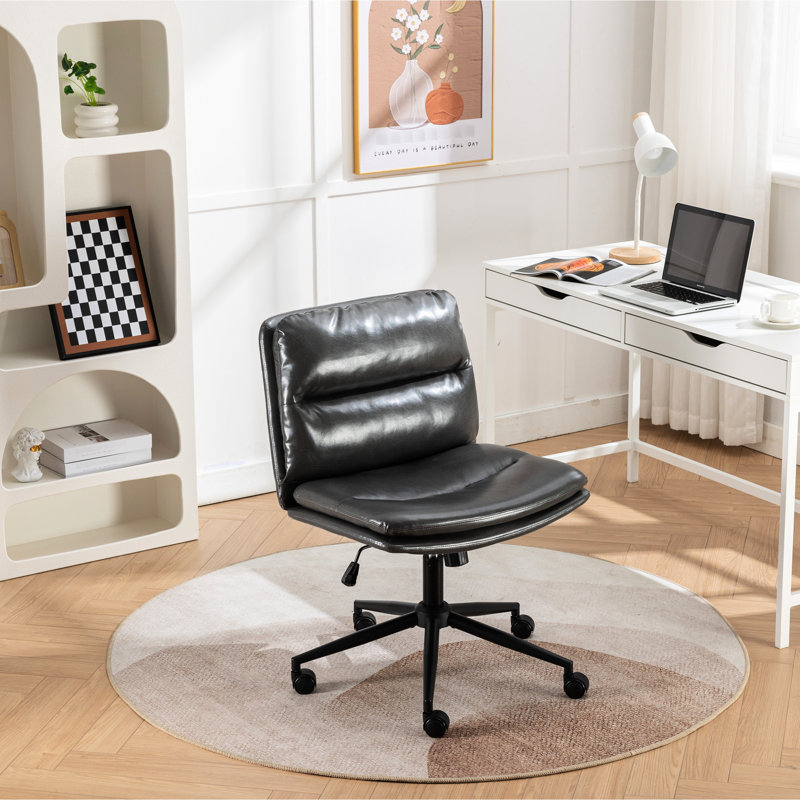 Fauteuil pivotant gris 360° - Hauteur réglable, siège fiable pour la maison/le bureau, pivotant.