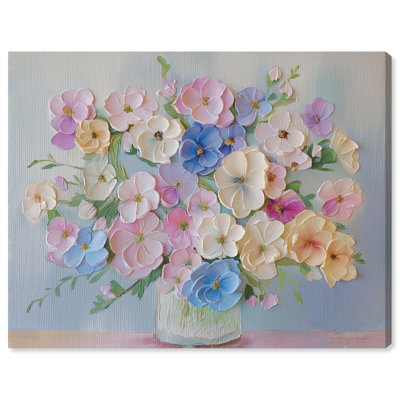Art Remedy Bright Floral Abstract Canvas Crayon Bloom