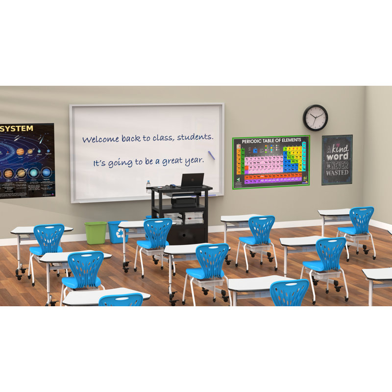 Trapezoid Metal 30'' h x 29'' w Adjustable Standing Desk