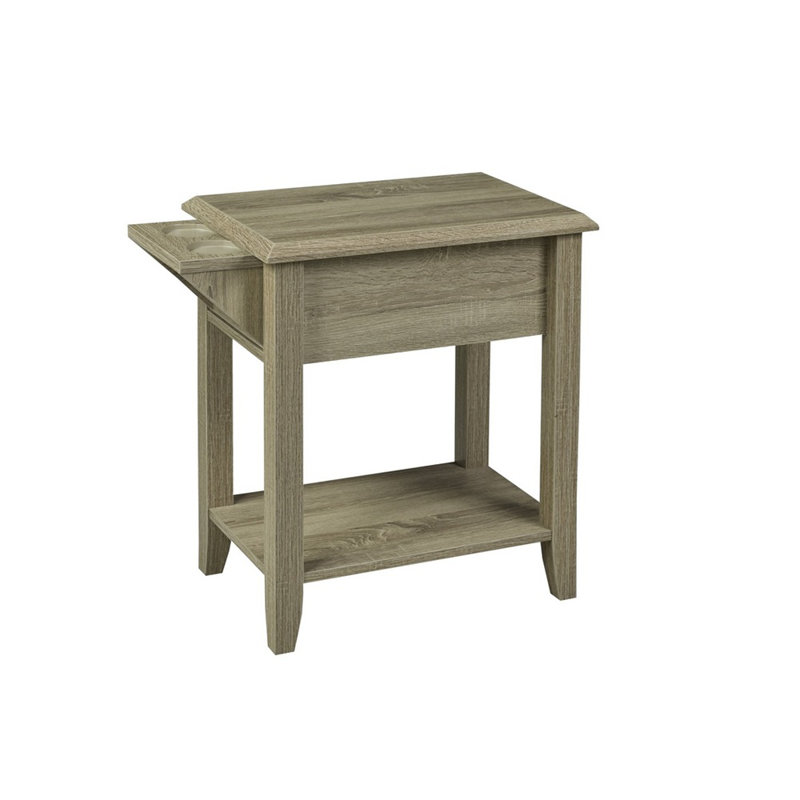 Table d'appoint Demekia, taupe foncé