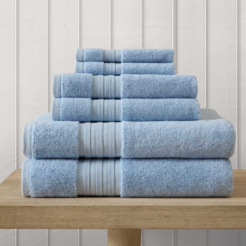 Ensemble de serviettes 6 pièces Martha Stewart Skyland Manor, Blue