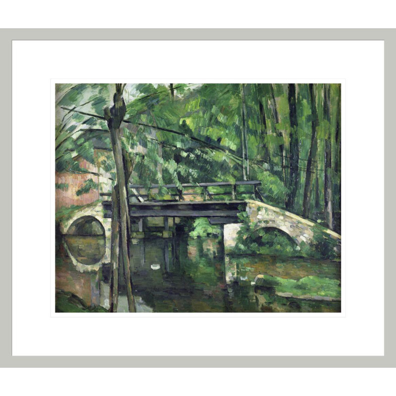 «The Bridge at Maincy» ou «The Bridge at Mennécy» ou «The Little Bridge» par Paul Cézanne, impression giclée encadrée