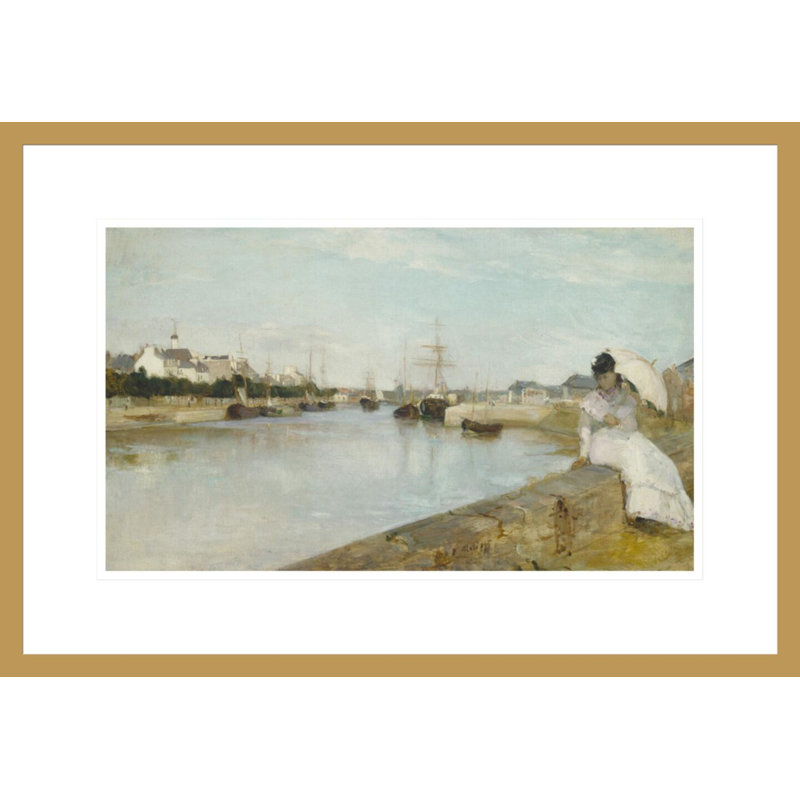 «The Harbor at Lorient» par Berthe Morisot - Estampe numérique, H 15,75 po x l 21,75 po