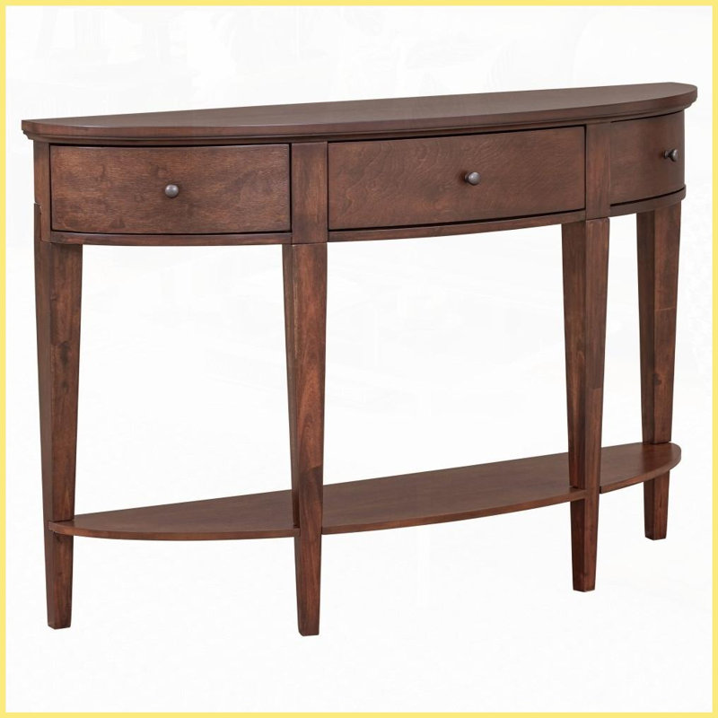 Table basse incurvée avec 3 tiroirs Tablette - peu encombrante pour le salon, facile à assembler et amp; Durable, Brun