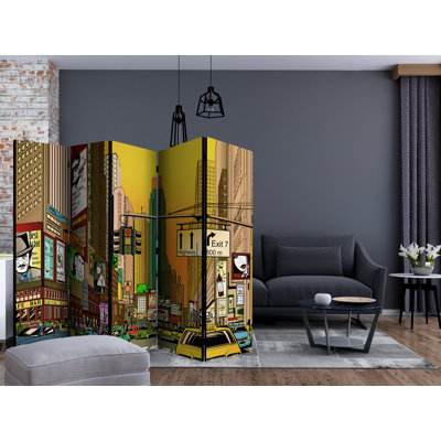 Depriest 225cm W x 172cm H 5 - Panel Folding Room Divider