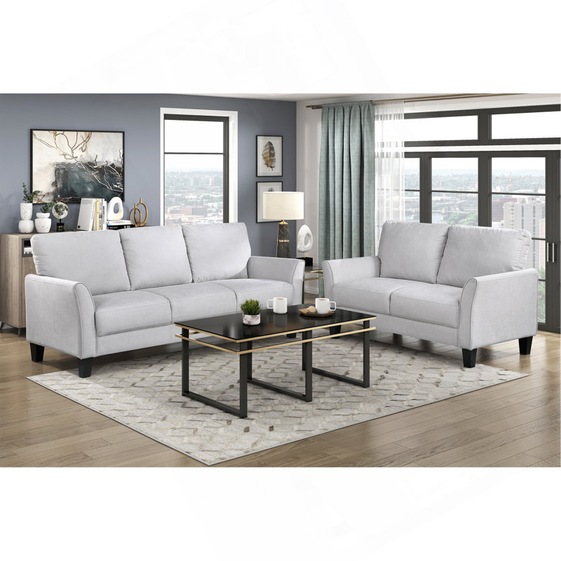 Ensemble de canapé 2 pièces Modern Modern, Gris