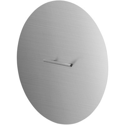Couvercle de foyer rond de 50 cm (20 pouces) en acier inoxydable 304 de 1,5 mm d'épaisseur, conçu pour les foyers de terrasse ronds.