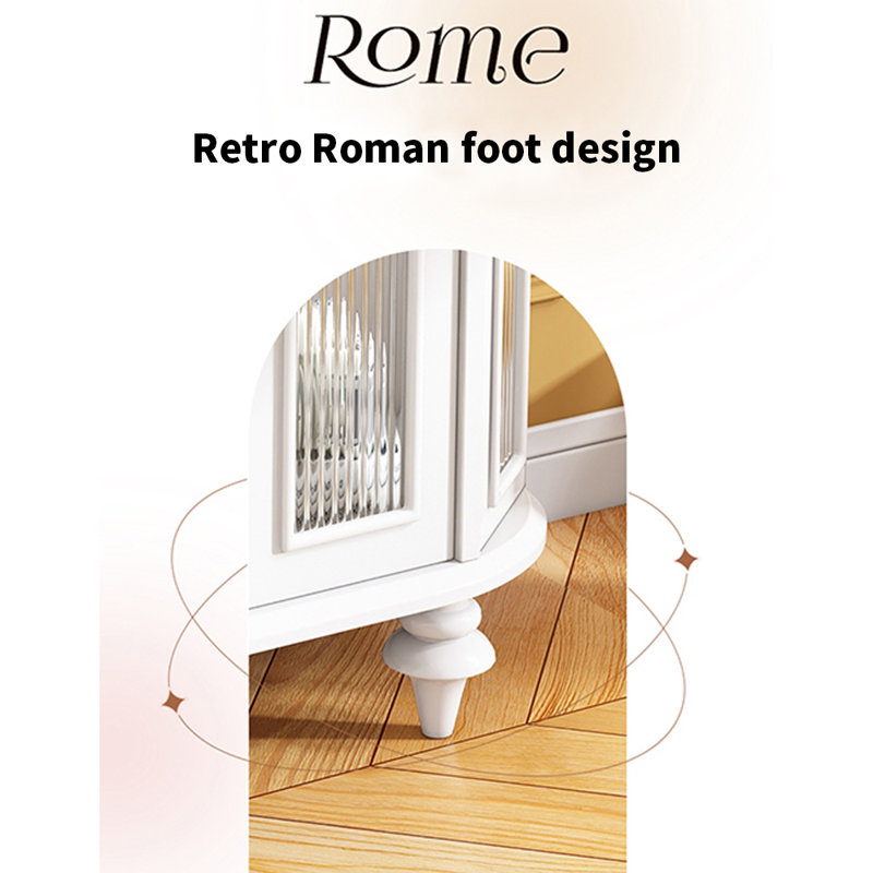 Armoire d'appoint Vintage Light, Crème, crème
