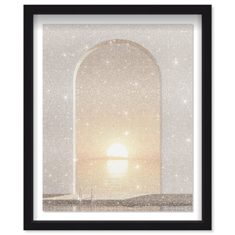 Sunset Warmth Framed Graphic Art, 31.5"H x 25.5"W, Black Shadowbox
