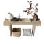Table d'appoint de style campagnard rustique 60 pouces, table d'appoint à finition patinée pour salon, couloir-1129186760