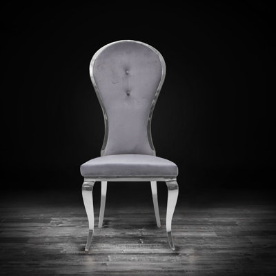 19'' H Velvet Upholstered Side Chair