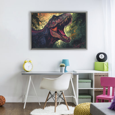 Dark Roaring T-Rex Floating Frame, design by Creative Studio