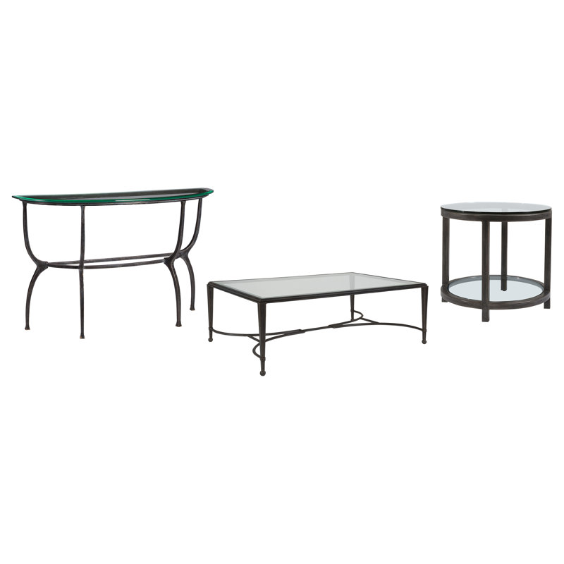 Metal Designs Sangiovese Cocktail Table, St Laurent, 19" H x 36" W x 54" L