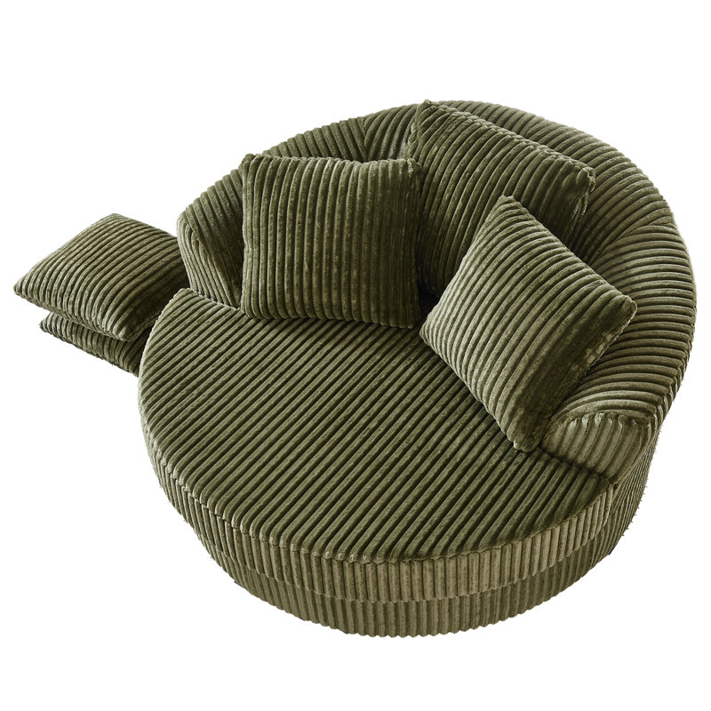 Chaises d'appoint pivotantes de qualité supérieure, en mousse et velours côtelé, élégance moderne pour la vie