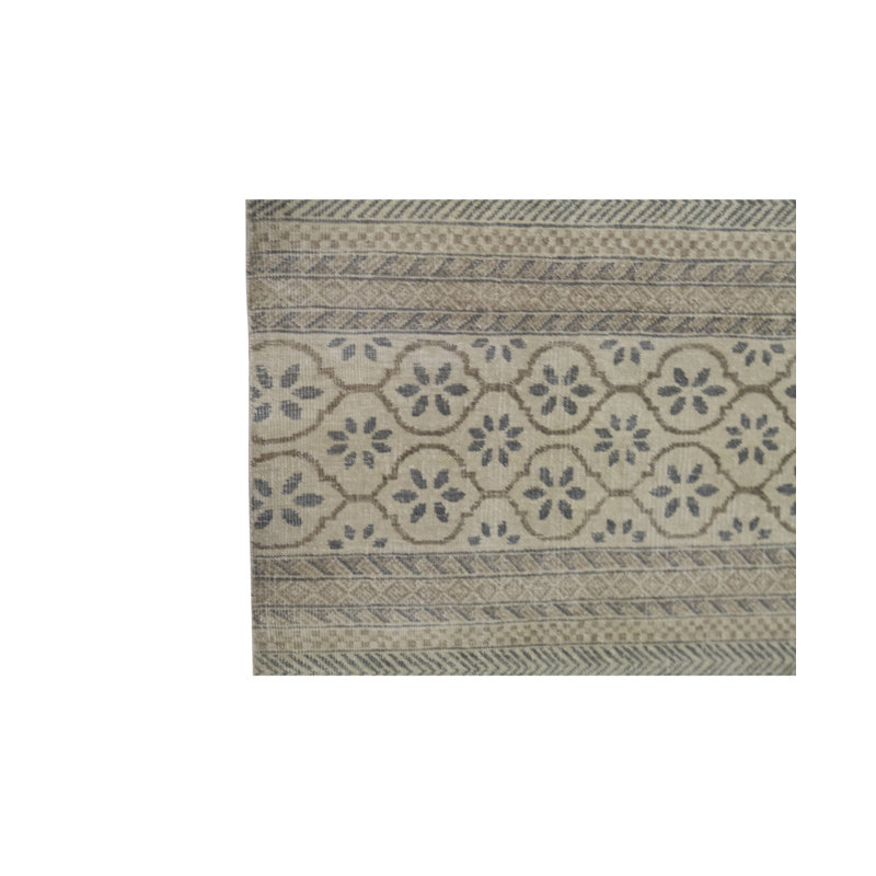Tapis beige noué à la main de haute qualité