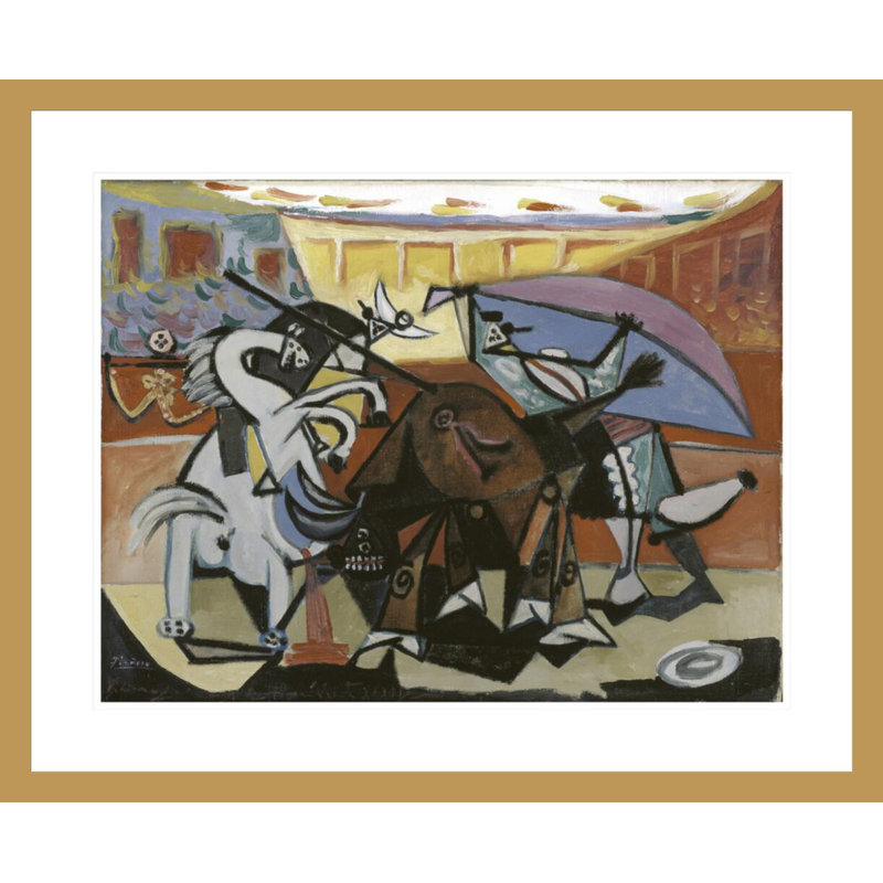 Corrida par Pablo Picasso, impression giclée sur cadre, H 23,5 po x l 28,7 po
