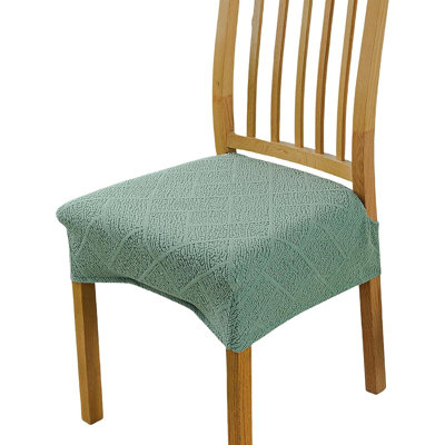 Housse de chaise de salle à manger - verte - ensemble de 4, jacquard imperméable, extensible, amovible, lavable, housse de protection