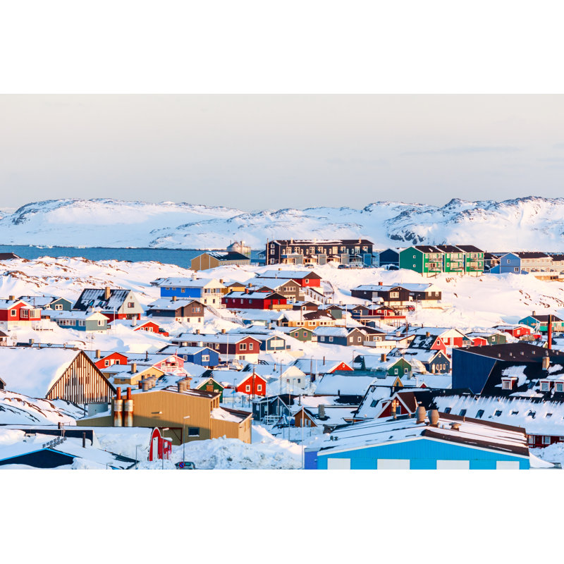 Nuuk City - Wrapped Canvas Print, 30cm H x 46cm W x 3.8cm D