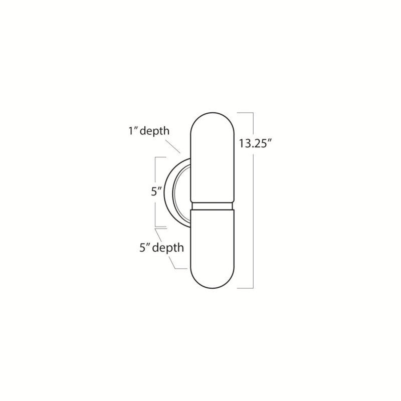 Salon 2 - Light Armed Sconce, Natural Brass