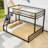 Metal Bunk Bed With Ladder And Guardrails-158494430-158494431