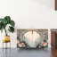 Sideboard Buffet Cabinet with Storage Serene Oriental Landscape Peonies Willow Trees Birds Flowing River with 2 Doors for Living Room and Kitchen