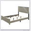 Modern Design Bed With LED Light Headboard Wooden Bedroom Furniture Grey Finish, Bed In A Box