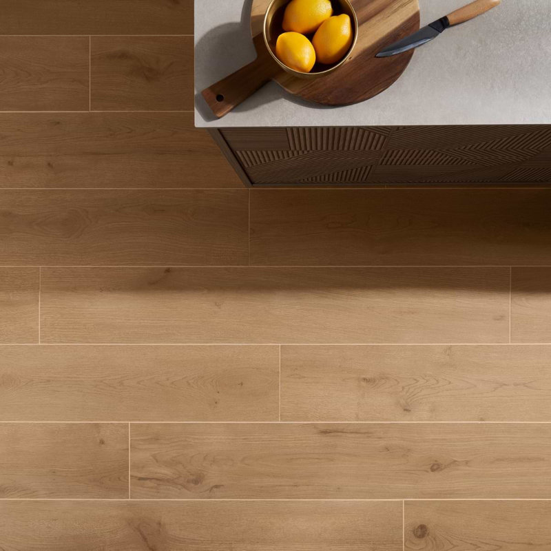 Oaktree Natural 8x48 Wood Look Matte Porcelain Tile, Copper Oak Natural