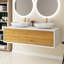 Meuble-lavabo mural 55 po avec plateau en marbre