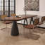 Table de salle à manger en bois massif de style antique français de 55,12 po-129944675