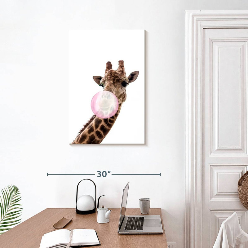 Girafe à bulles, H 30 po x l 20 po x P 1,25 po