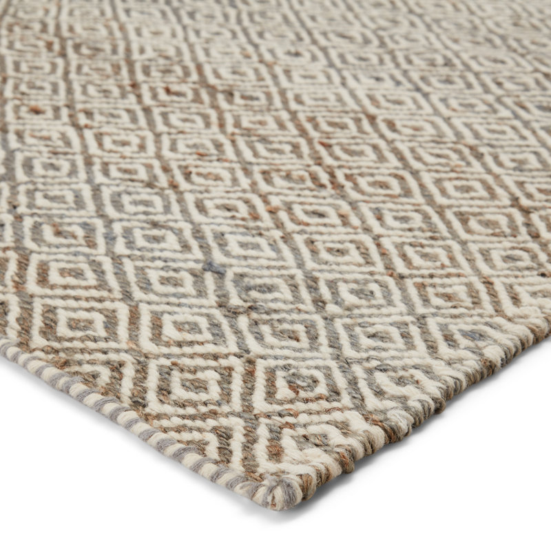 Naturals Ambary Geometric Area Rug in Tan/Birch, Rectangle 9' x 12'