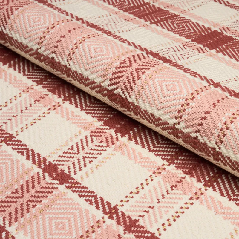 Heidi Check Fabric, Red