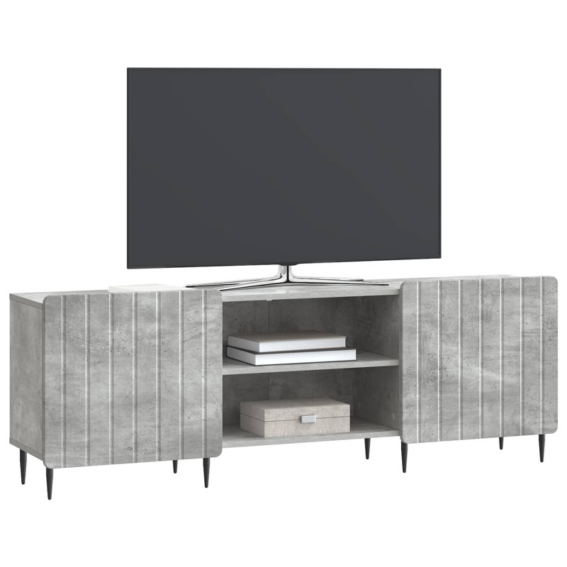 Unfinished TV Stand, 52cm H x 150cm L x 31cm W, Concrete Grey