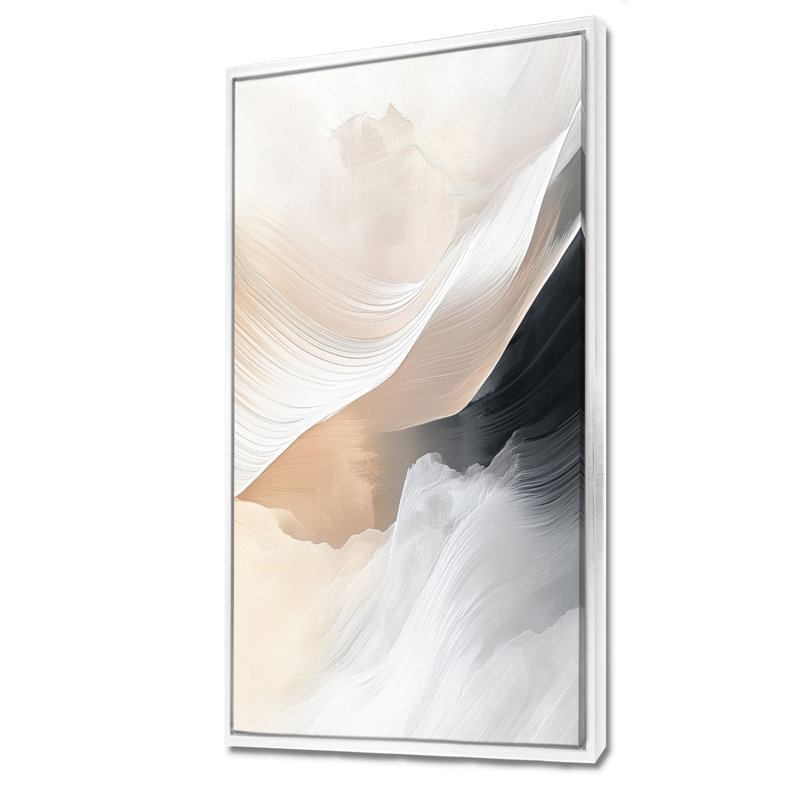 Blanc noir blanc blanc et noir montagne - décor mural pittoresque, impressions encadrées rustiques, H 32 po x l 16 po