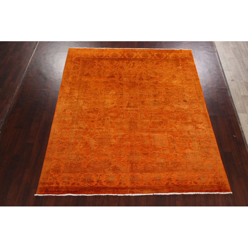Tapis oriental tissé à la teinture végétale Peshawar Chobi noué à la main 8 x 10
