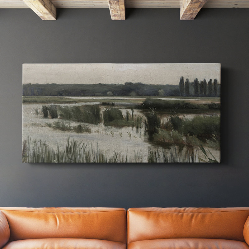 Série paysage - DZLVII - Toile tendue avec châssis - Prêt à être accroché, H 24 po x l 48 po