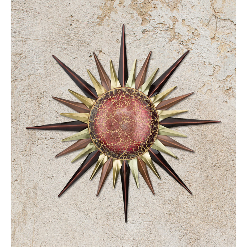 Décoration murale extérieure en métal 30 pouces avec finition multicolore résistante aux intempéries pour la décoration intérieure et extérieure - North Star