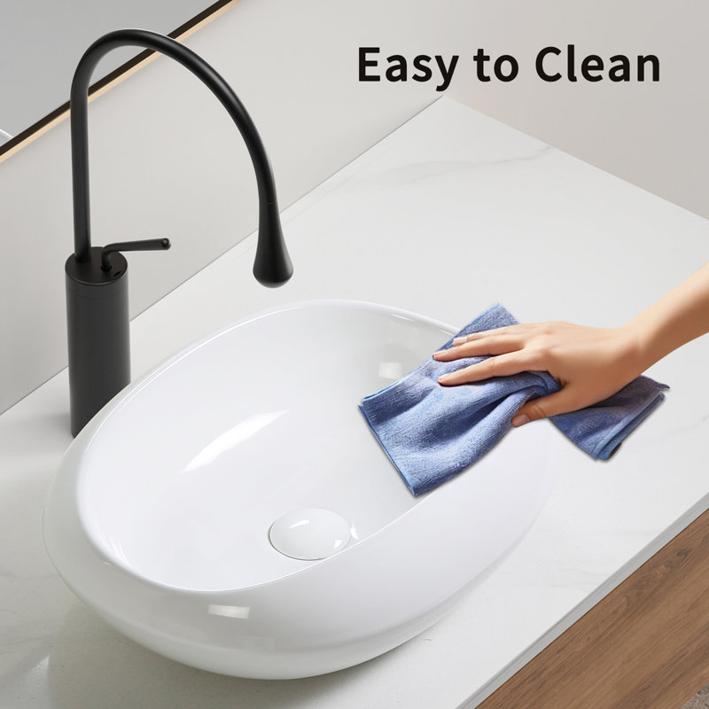 Oval Ceramic Vessel Sink